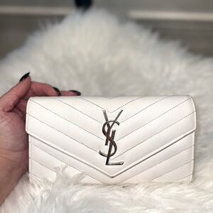 Rare YSL White Envelope Wallet, can be used as A WOC